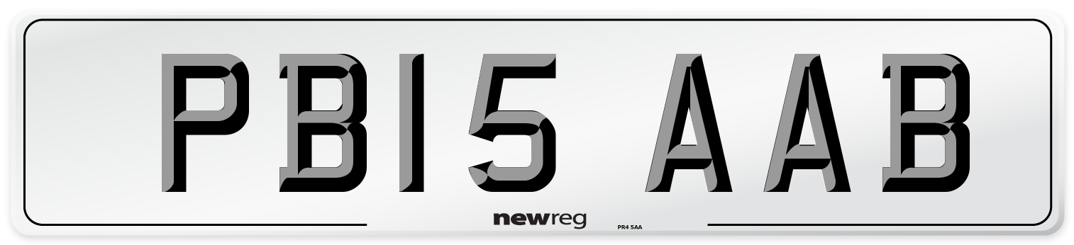 PB15 AAB Number Plate from New Reg